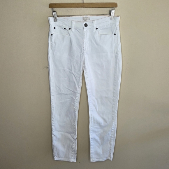 J. Crew Factory | White Cropped Stretch Skinny Jeans Size 27 - Picture 1 of 4
